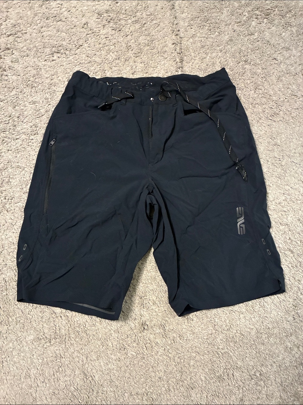 Men's Athletic Performance Drawstring Shorts - Black